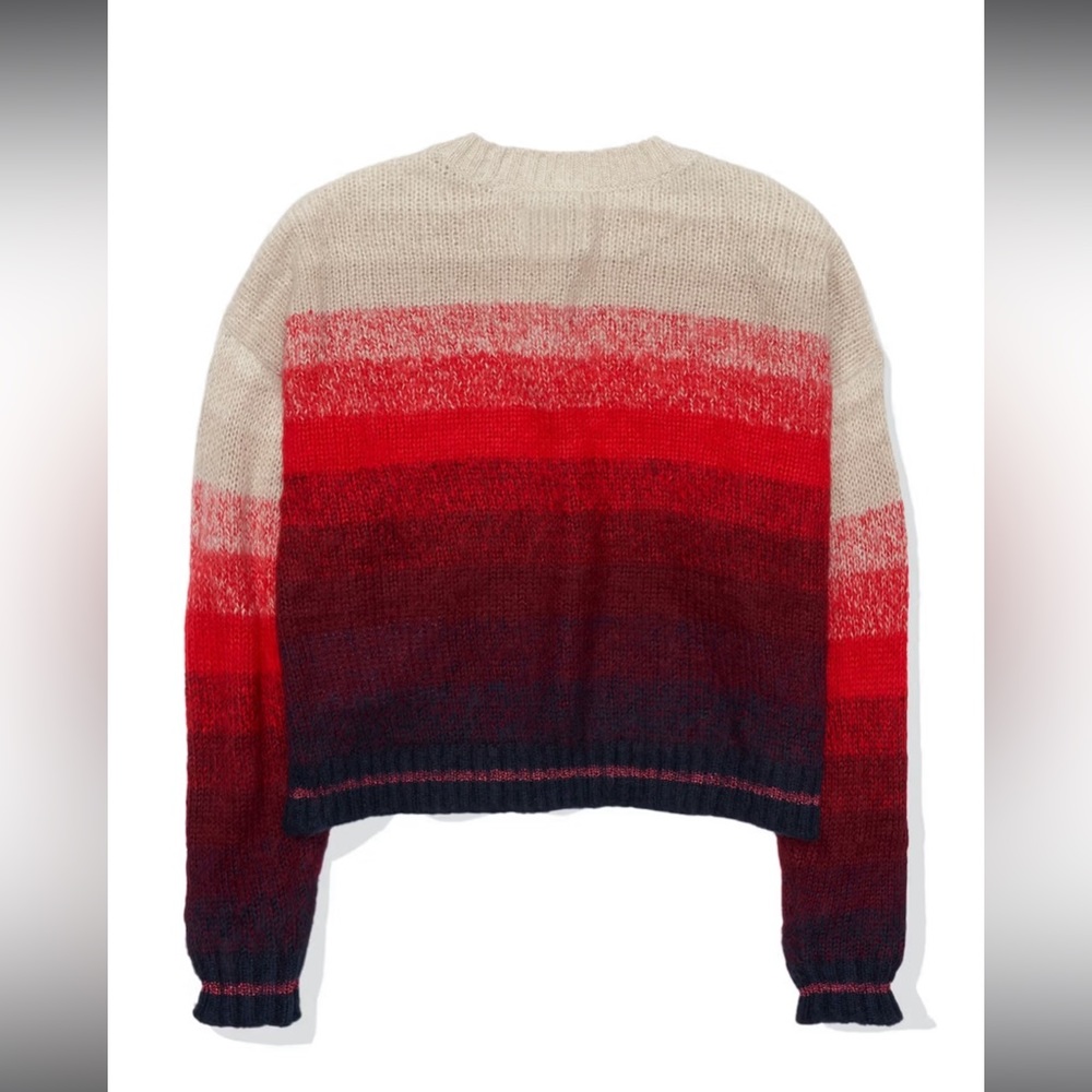 NWT American Eagle aerie AE Ombre Stripe Mock Neck Crop Sweater - Picture 7 of 14
